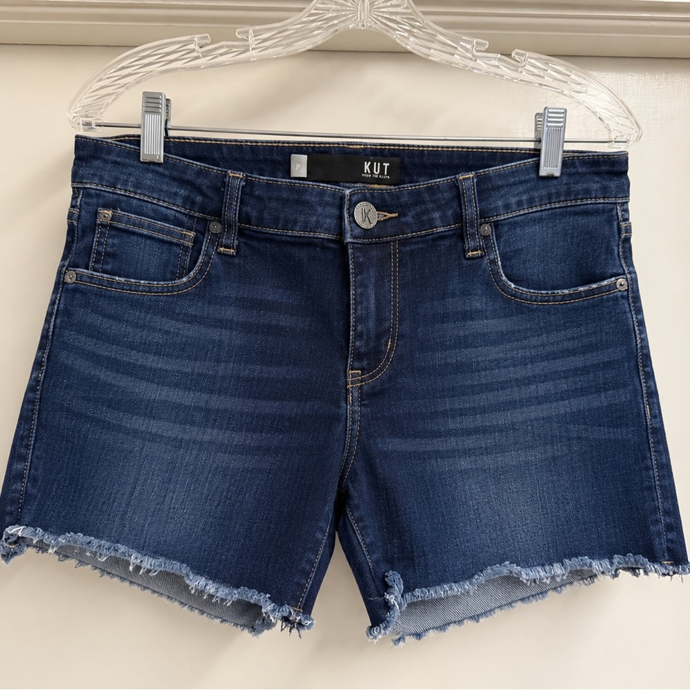KUT from the Kloth Dark Indigo Denim Shorts Gidget Fray Short